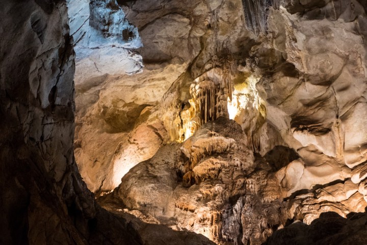 Rock formations inside the Jenolan Caves