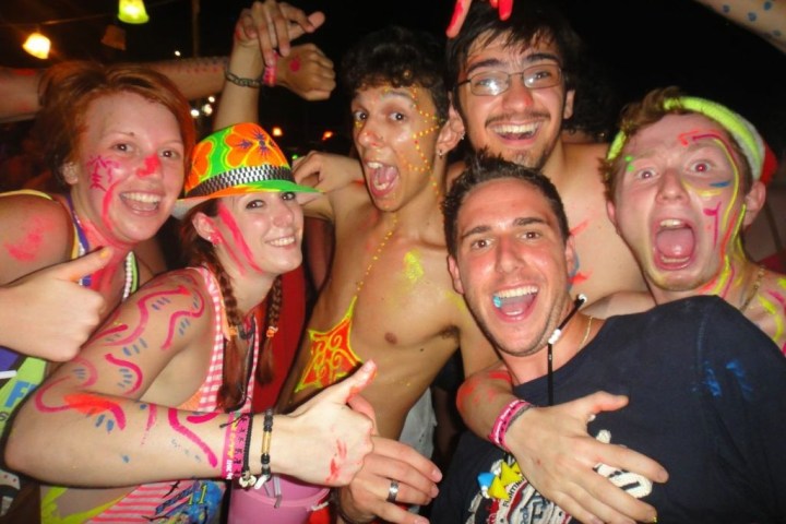 a group of people posing for the camera